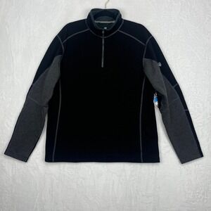 KUHL Revel 1/4 Zip Mens XL Black NWT Kashmira Performance Fleece Pullover 3007‎